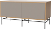 Case HiFi w. base - Medium 48 cm_Black lacquered steel_Grey Hifi fabric_Grey Hifi fabric_Oiled oak 04-007-86_13100862_angle.png