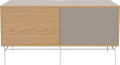 Case HiFi w. base - Medium 48 cm_White lacquered steel_Oiled oak_Grey Hifi fabric_Oiled oak 04-007-86_13100947.png