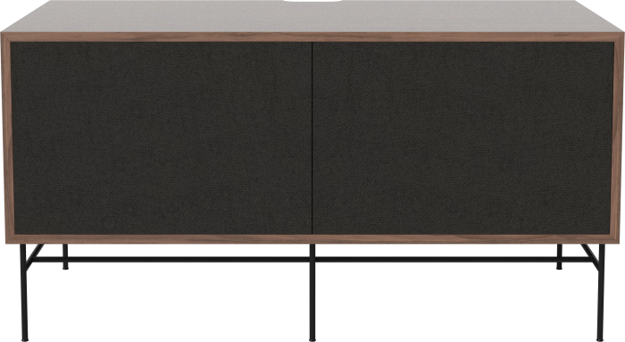 Case HiFi w. base - Medium 48 cm_Black lacquered steel_Black fabric_Black fabric_Oiled walnut 04-007-86_13100828.png