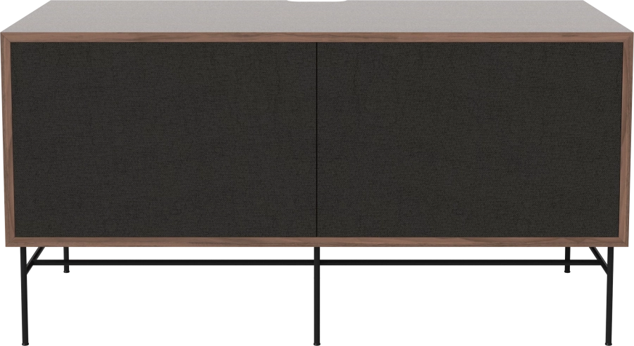 Case HiFi w. base - Medium 48 cm_Black lacquered steel_Black fabric_Black fabric_Oiled walnut 04-007-86_13100828.png