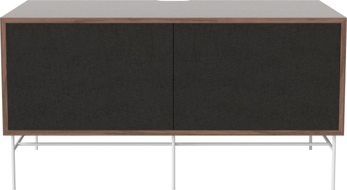 Case HiFi w. base - Medium 48 cm_White lacquered steel_Black fabric_Black fabric_Oiled walnut 04-007-86_13100843.png