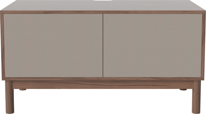 Case HiFi w. base - Medium 48 cm_Oiled walnut_Grey Hifi fabric_Grey Hifi fabric_Oiled walnut 04-007-86_13100873.png