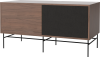 Case HiFi w. base - Medium 48 cm_Black lacquered steel_Oiled walnut_Black fabric_Oiled walnut 04-007-86_13101108_angle.png