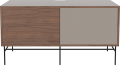 Case HiFi w. base - Medium 48 cm_Black lacquered steel_Oiled walnut_Grey Hifi fabric_Oiled walnut 04-007-86_13101143.png