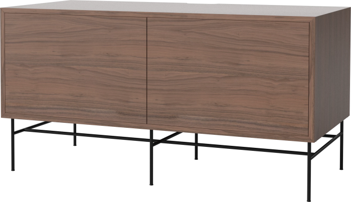 Case HiFi w. base - Medium 48 cm_Black lacquered steel_Oiled walnut_Oiled walnut_Oiled walnut 04-007-86_13101178_angle.png