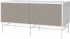 Case HiFi w. base - Medium 48 cm_White lacquered steel_Grey Hifi fabric_Grey Hifi fabric_White lacquered MDF 04-007-86_13100879_angle.png