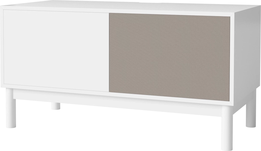 Case HiFi w. base - Medium 48 cm_White lacquered oak_White lacquered MDF_Grey Hifi fabric_White lacquered MDF 04-007-86_13101269_angle.png
