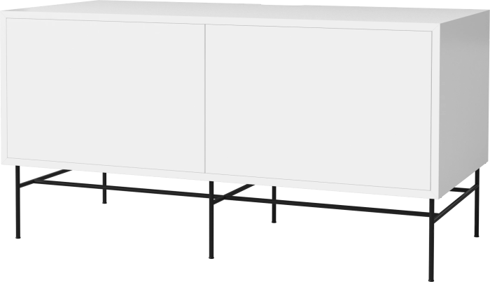 Case HiFi w. base - Medium 48 cm_Black lacquered steel_White lacquered MDF_White lacquered MDF_White lacquered MDF 04-007-86_13101284_angle.png