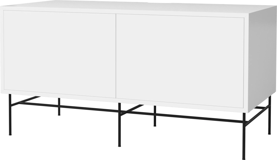 Case HiFi w. base - Medium 48 cm_Black lacquered steel_White lacquered MDF_White lacquered MDF_White lacquered MDF 04-007-86_13101284_angle.png