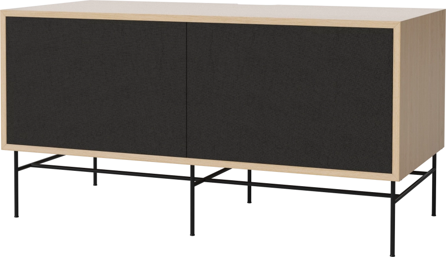 Case HiFi w. base - Medium 48 cm_Black lacquered steel_Black fabric_Black fabric_White pigmented oiled oak 04-007-86_13100830_angle.png