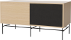 Case HiFi w. base - Medium 48 cm_Black lacquered steel_White pigmented oiled oak_Black fabric_White pigmented oiled oak 04-007-86_13101005_angle.png