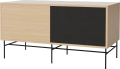 Case HiFi w. base - Medium 48 cm_Black lacquered steel_White pigmented oiled oak_Black fabric_White pigmented oiled oak 04-007-86_13101005_angle.png