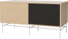 Case HiFi w. base - Medium 48 cm_White lacquered steel_White pigmented oiled oak_Black fabric_White pigmented oiled oak 04-007-86_13101020_angle.png