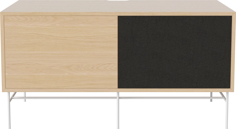 Case HiFi w. base - Medium 48 cm_White lacquered steel_White pigmented oiled oak_Black fabric_White pigmented oiled oak 04-007-86_13101020.png
