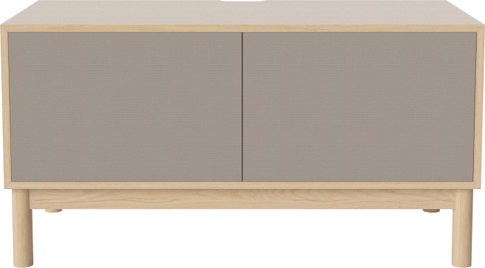 Case HiFi w. base - Medium 48 cm_White pigmented oiled oak_Grey Hifi fabric_Grey Hifi fabric_White pigmented oiled oak 04-007-86_13100890.png