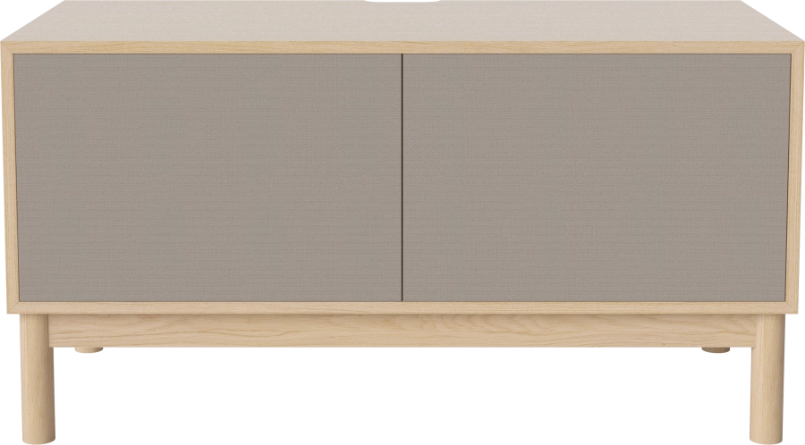 Case HiFi w. base - Medium 48 cm_White pigmented oiled oak_Grey Hifi fabric_Grey Hifi fabric_White pigmented oiled oak 04-007-86_13100890.png