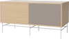 Case HiFi w. base - Medium 48 cm_White lacquered steel_White pigmented oiled oak_Grey Hifi fabric_White pigmented oiled oak 04-007-86_13101055_angle.png
