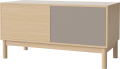 Case HiFi w. base - Medium 48 cm_White pigmented oiled oak_White pigmented oiled oak_Grey Hifi fabric_White pigmented oiled oak 04-007-86_13101065_angle.png