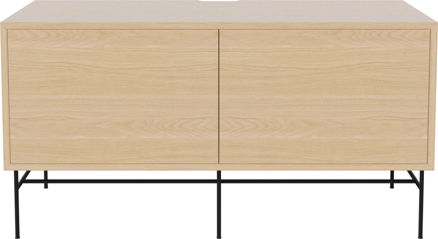 Case HiFi w. base - Medium 48 cm_Black lacquered steel_White pigmented oiled oak_White pigmented oiled oak_White pigmented oiled oak 04-007-86_13101075.png
