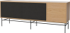 Case HiFi w. base - Large 35 cm_Black lacquered steel_Black fabric_Black fabric_Oiled oak 04-007-89_13100827_angle.png