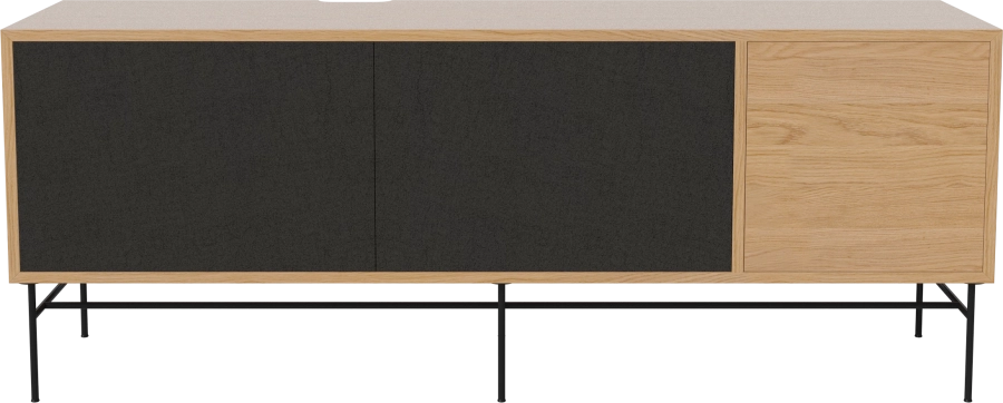 Case HiFi w. base - Large 35 cm_Black lacquered steel_Black fabric_Black fabric_Oiled oak 04-007-89_13100827.png