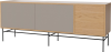 Case HiFi w. base - Large 35 cm_Black lacquered steel_Grey Hifi fabric_Grey Hifi fabric_Oiled oak 04-007-89_13100862_angle.png