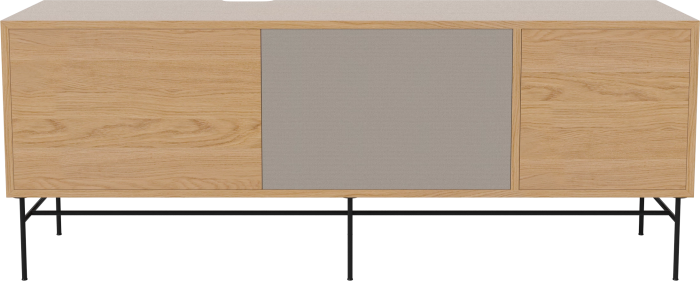 Case HiFi w. base - Large 35 cm_Black lacquered steel_Oiled oak_Grey Hifi fabric_Oiled oak 04-007-89_13100932.png