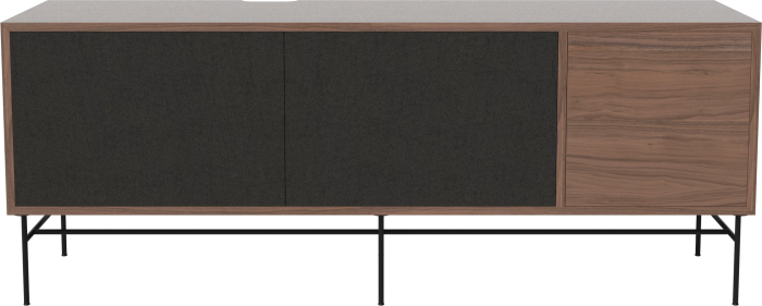 Case HiFi w. base - Large 35 cm_Black lacquered steel_Black fabric_Black fabric_Oiled walnut 04-007-89_13100828.png