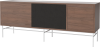 Case HiFi w. base - Large 35 cm_White lacquered steel_Oiled walnut_Black fabric_Oiled walnut 04-007-89_13101123_angle.png