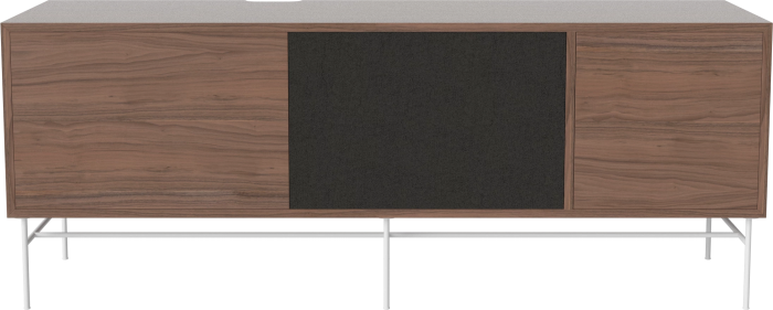 Case HiFi w. base - Large 35 cm_White lacquered steel_Oiled walnut_Black fabric_Oiled walnut 04-007-89_13101123.png