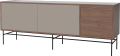 Case HiFi w. base - Large 35 cm_Black lacquered steel_Grey Hifi fabric_Grey Hifi fabric_Oiled walnut 04-007-89_13100863_angle.png