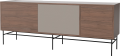 Case HiFi w. base - Large 35 cm_Black lacquered steel_Oiled walnut_Grey Hifi fabric_Oiled walnut 04-007-89_13101143_angle.png