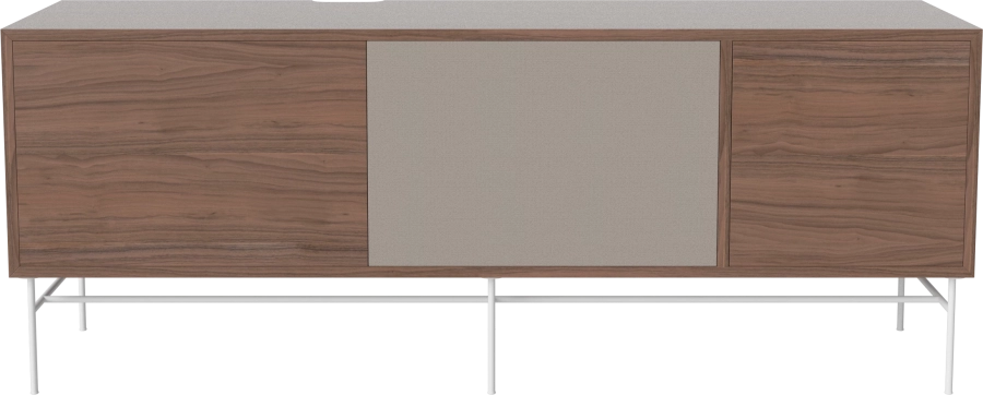 Case HiFi w. base - Large 35 cm_White lacquered steel_Oiled walnut_Grey Hifi fabric_Oiled walnut 04-007-89_13101158.png