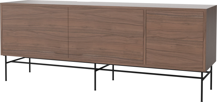 Case HiFi w. base - Large 35 cm_Black lacquered steel_Oiled walnut_Oiled walnut_Oiled walnut 04-007-89_13101178_angle.png