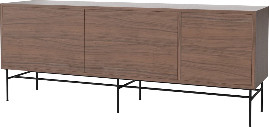 Case HiFi w. base - Large 35 cm_Black lacquered steel_Oiled walnut_Oiled walnut_Oiled walnut 04-007-89_13101178_angle.png