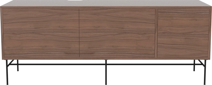 Case HiFi w. base - Large 35 cm_Black lacquered steel_Oiled walnut_Oiled walnut_Oiled walnut 04-007-89_13101178.png