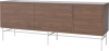 Case HiFi w. base - Large 35 cm_White lacquered steel_Oiled walnut_Oiled walnut_Oiled walnut 04-007-89_13101193_angle.png