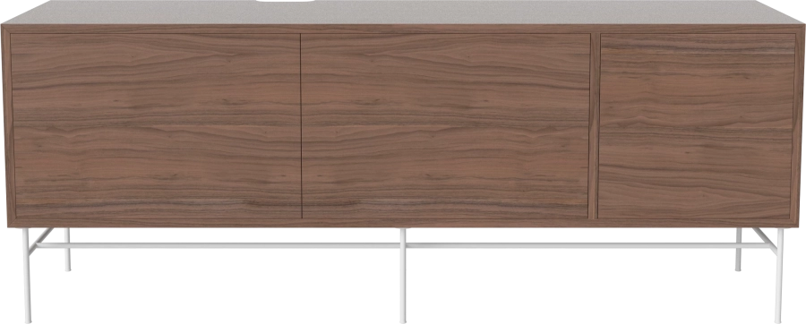 Case HiFi w. base - Large 35 cm_White lacquered steel_Oiled walnut_Oiled walnut_Oiled walnut 04-007-89_13101193.png