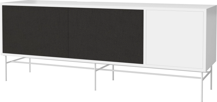 Case HiFi w. base - Large 35 cm_White lacquered steel_Black fabric_Black fabric_White lacquered MDF 04-007-89_13100844_angle.png