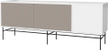 Case HiFi w. base - Large 35 cm_Black lacquered steel_Grey Hifi fabric_Grey Hifi fabric_White lacquered MDF 04-007-89_13100864_angle.png