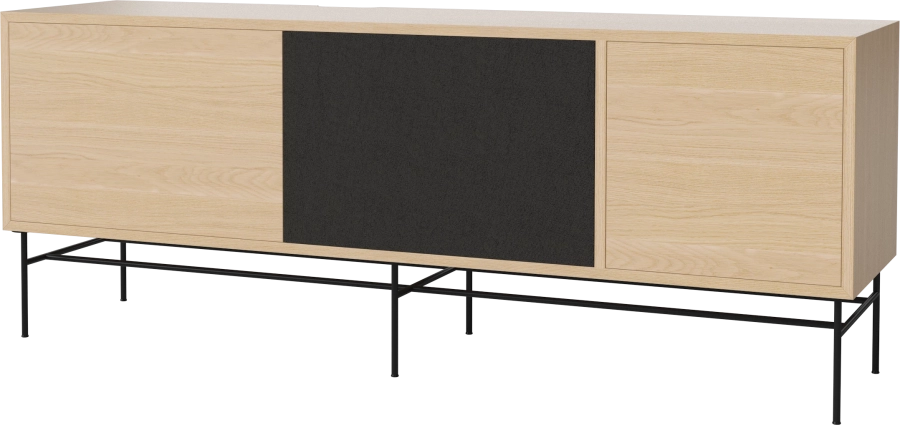 Case HiFi w. base - Large 35 cm_Black lacquered steel_White pigmented oiled oak_Black fabric_White pigmented oiled oak 04-007-89_13101005_angle.png