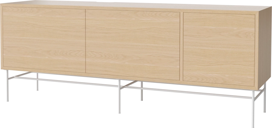 Case HiFi w. base - Large 35 cm_White lacquered steel_White pigmented oiled oak_White pigmented oiled oak_White pigmented oiled oak 04-007-89_13101090_angle.png