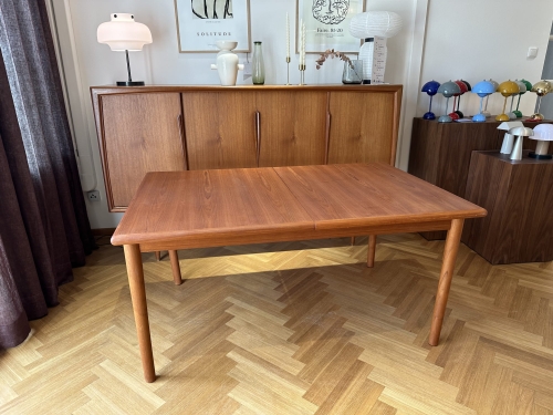 Vintage stół rozkładany tekowy, Dania, lata 60-te