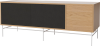 Case HiFi w. base - Large 48 cm_White lacquered steel_Black fabric_Black fabric_Oiled oak 04-007-88_13100842_angle.png