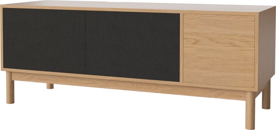 Case HiFi w. base - Large 48 cm_Oiled oak_Black fabric_Black fabric_Oiled oak 04-007-88_13100832_angle.png
