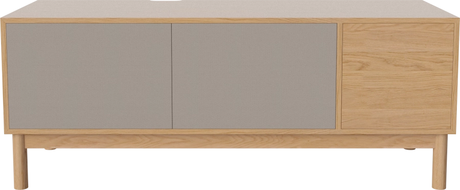 Case HiFi w. base - Large 48 cm_Oiled oak_Grey Hifi fabric_Grey Hifi fabric_Oiled oak 04-007-88_13100867.png
