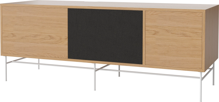 Case HiFi w. base - Large 48 cm_White lacquered steel_Oiled oak_Black fabric_Oiled oak 04-007-88_13100912_angle — kopia.png