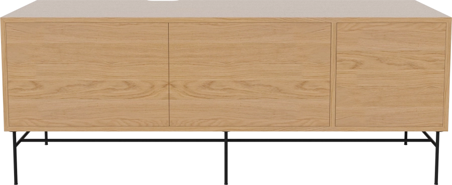 Case HiFi w. base - Large 48 cm_Black lacquered steel_Oiled oak_Oiled oak_Oiled oak 04-007-88_13100967.png