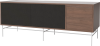 Case HiFi w. base - Large 48 cm_White lacquered steel_Black fabric_Black fabric_Oiled walnut 04-007-88_13100843_angle.png