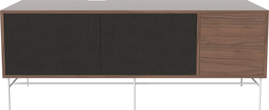 Case HiFi w. base - Large 48 cm_White lacquered steel_Black fabric_Black fabric_Oiled walnut 04-007-88_13100843.png